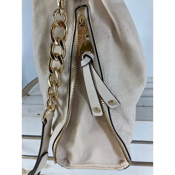 MICHAEL KORS, IVORY PEBBLED LEATHER SHOULDER BAG (ASIS) - Picture 10 of 15